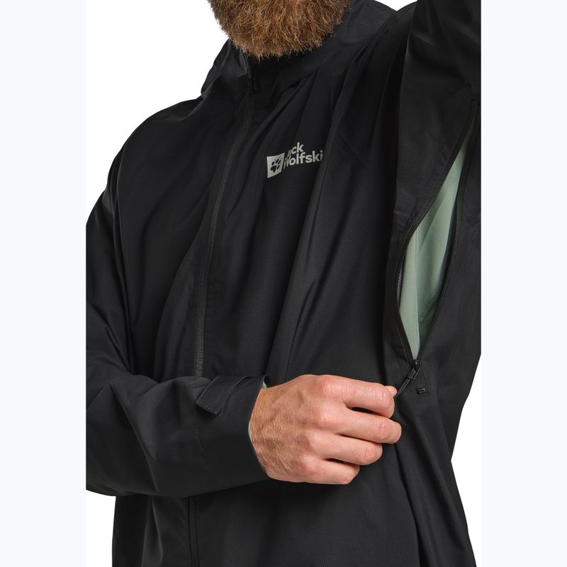 Pánská bunda do deště Jack Wolfskin Prelight 2.5L LT black 6