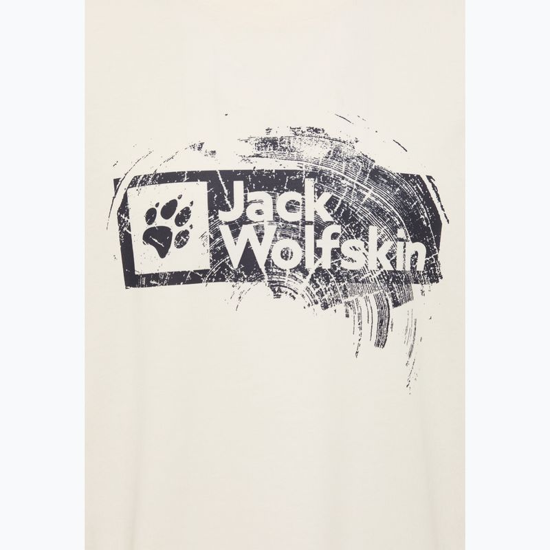 Pánské tričko Jack Wolfskin Jack Wolfskin Brand T wood cotton white 7