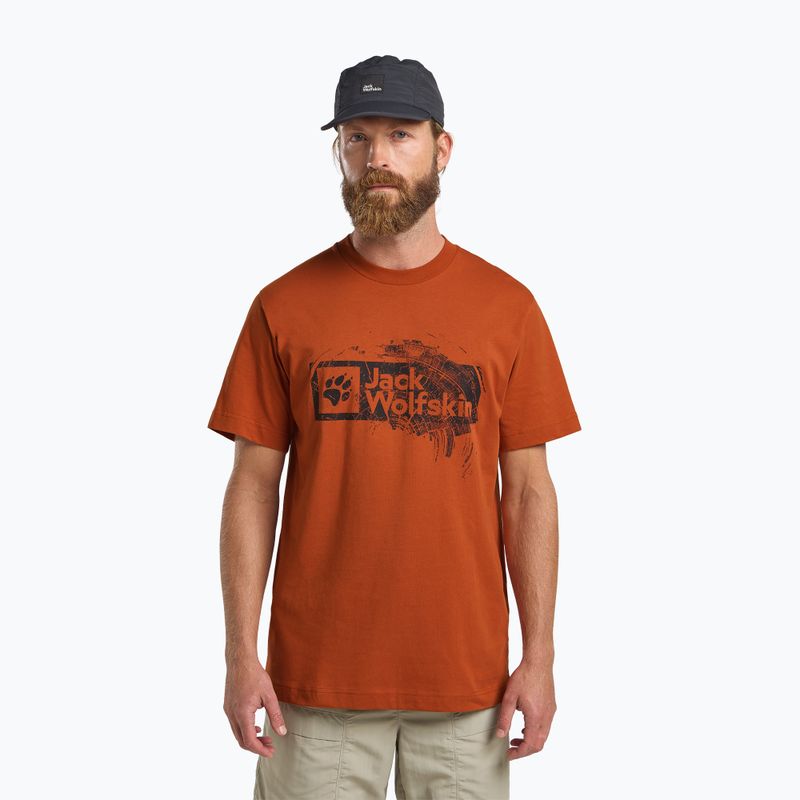 Pánské tričko Jack Wolfskin Jack Wolfskin Brand T burnt orange