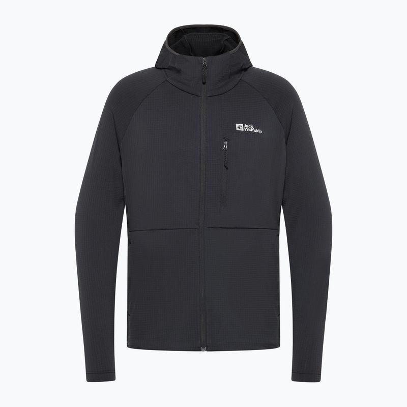 Pánská fleecová mikina Jack Wolfskin Kolbenberg s kapucí a zipem phantom 8