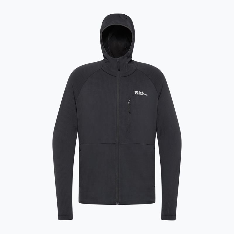 Pánská fleecová mikina Jack Wolfskin Kolbenberg s kapucí a zipem phantom 9