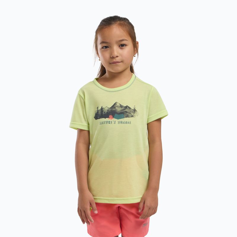 Dětské tričko Jack Wolfskin Hiking Graphic Cool Matcha Print