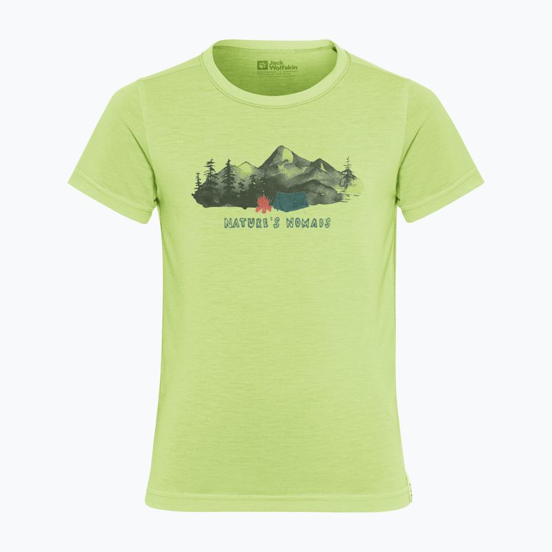 Dětské tričko Jack Wolfskin Hiking Graphic Cool Matcha Print 5