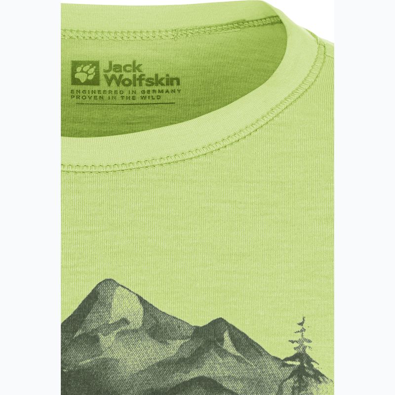 Dětské tričko Jack Wolfskin Hiking Graphic Cool Matcha Print 7