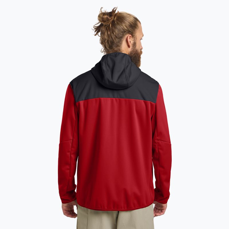 Pánská softshellová bunda Jack Wolfskin Feldberg Hoody adrenaline red 3