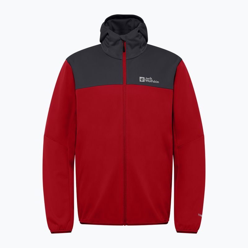 Pánská softshellová bunda Jack Wolfskin Feldberg Hoody adrenaline red 7