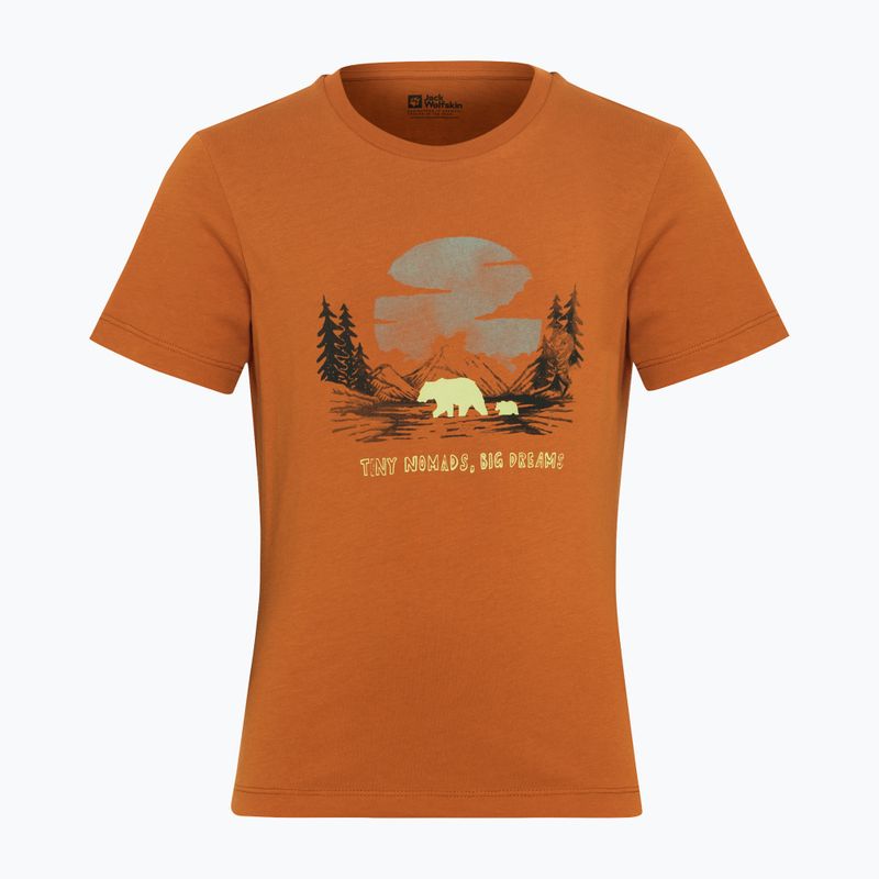 Dětské tričko Jack Wolfskin  Graphic Cotton T print soft amber 7