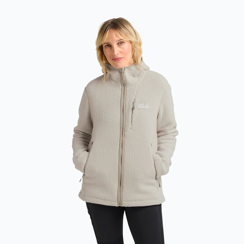Dámská fleecová bunda Jack Wolfskin Cradle Mountain Pile Full Zip pale sand