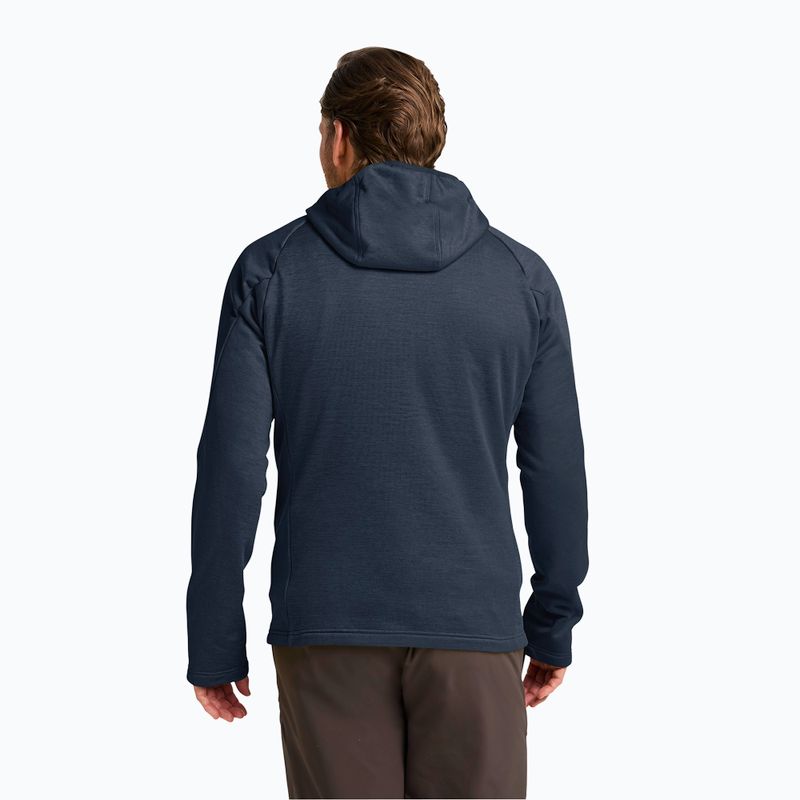 Pánská trekingová mikina Jack Wolfskin Peak District Hooded Full Zip midnight sky 3
