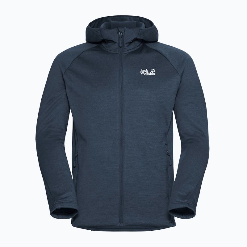 Pánská trekingová mikina Jack Wolfskin Peak District Hooded Full Zip midnight sky 7