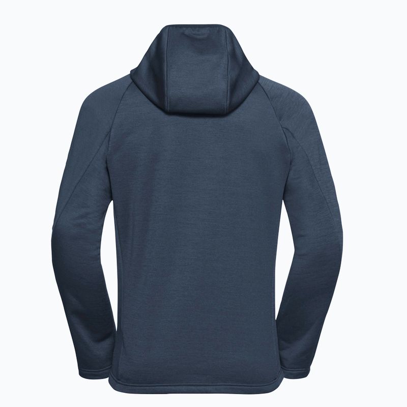 Pánská trekingová mikina Jack Wolfskin Peak District Hooded Full Zip midnight sky 8