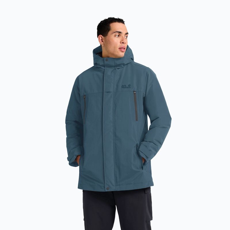 Pánská zateplená bunda Jack Wolfskin Glacier Shield aluminium blue
