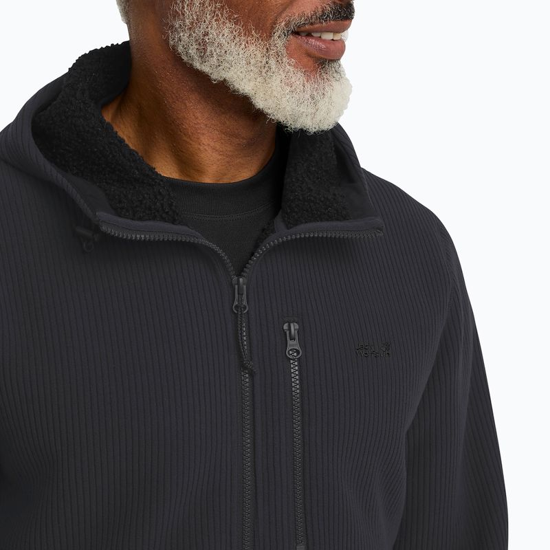 Pánská trekingová mikina Jack Wolfskin Lake Ridge Hooded black 5
