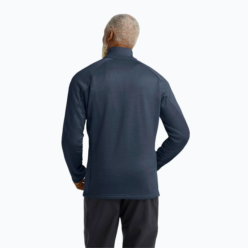 Pánská trekingová mikina Jack Wolfskin Peak District Full Zip midnight sky 3