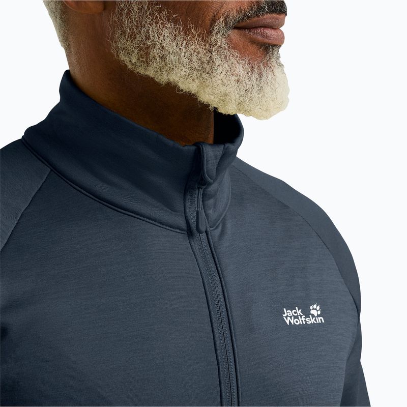 Pánská trekingová mikina Jack Wolfskin Peak District Full Zip midnight sky 4