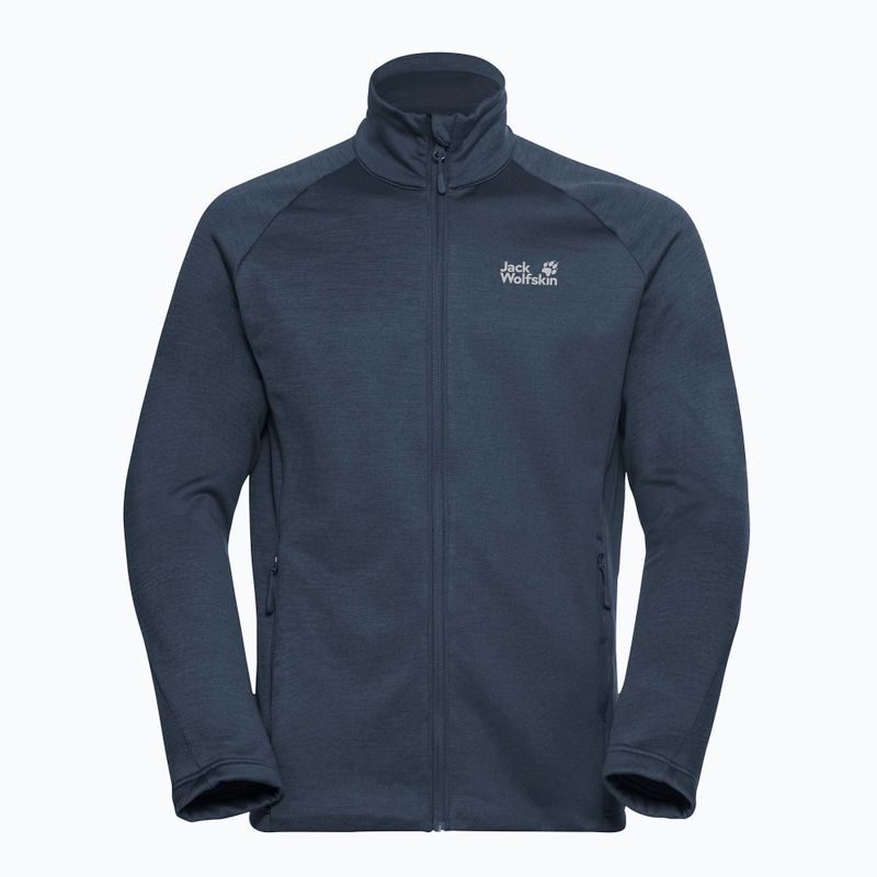 Pánská trekingová mikina Jack Wolfskin Peak District Full Zip midnight sky 7