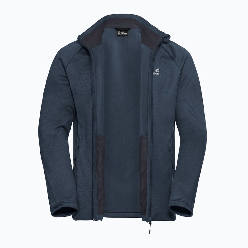Pánská trekingová mikina Jack Wolfskin Peak District Full Zip midnight sky 9