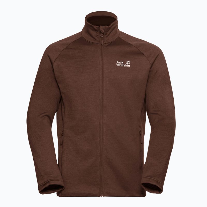 Pánská trekingová mikina Jack Wolfskin Peak District Full Ziphot choc 7