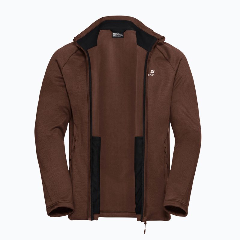 Pánská trekingová mikina Jack Wolfskin Peak District Full Ziphot choc 9