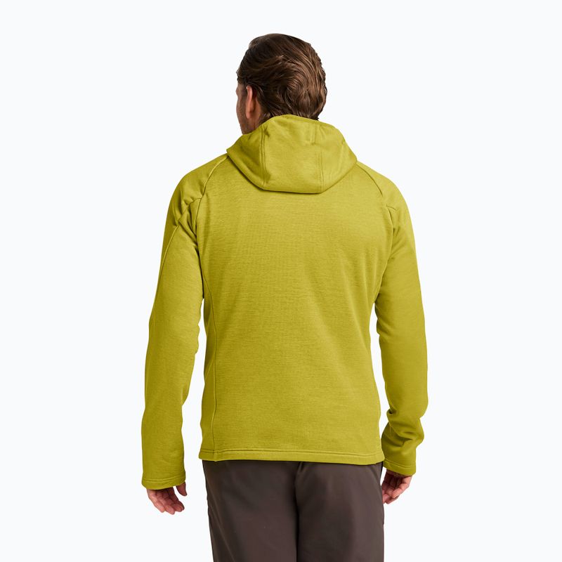 Pánská trekingová mikina Jack Wolfskin Peak District Hooded Full Zip chartreuse 3