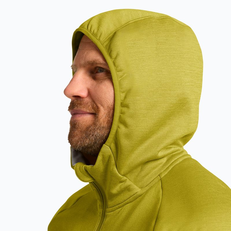 Pánská trekingová mikina Jack Wolfskin Peak District Hooded Full Zip chartreuse 4