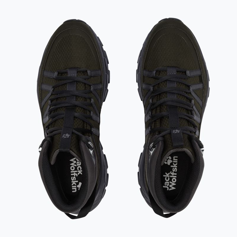 Pánské turistické boty Jack Wolfskin Wild Hike Texapore Mid obsidian moss 3