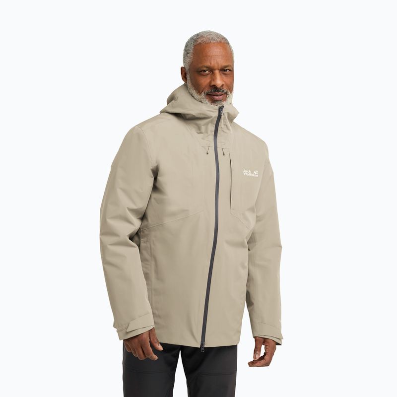 Pánská bunda 3v1 Jack Wolfskin Icecape 3In1 Down Rds linen
