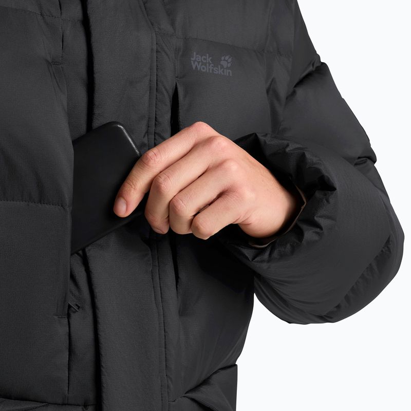 Pánská péřová bunda Jack Wolfskin Icy Hill Coat Rds black 5