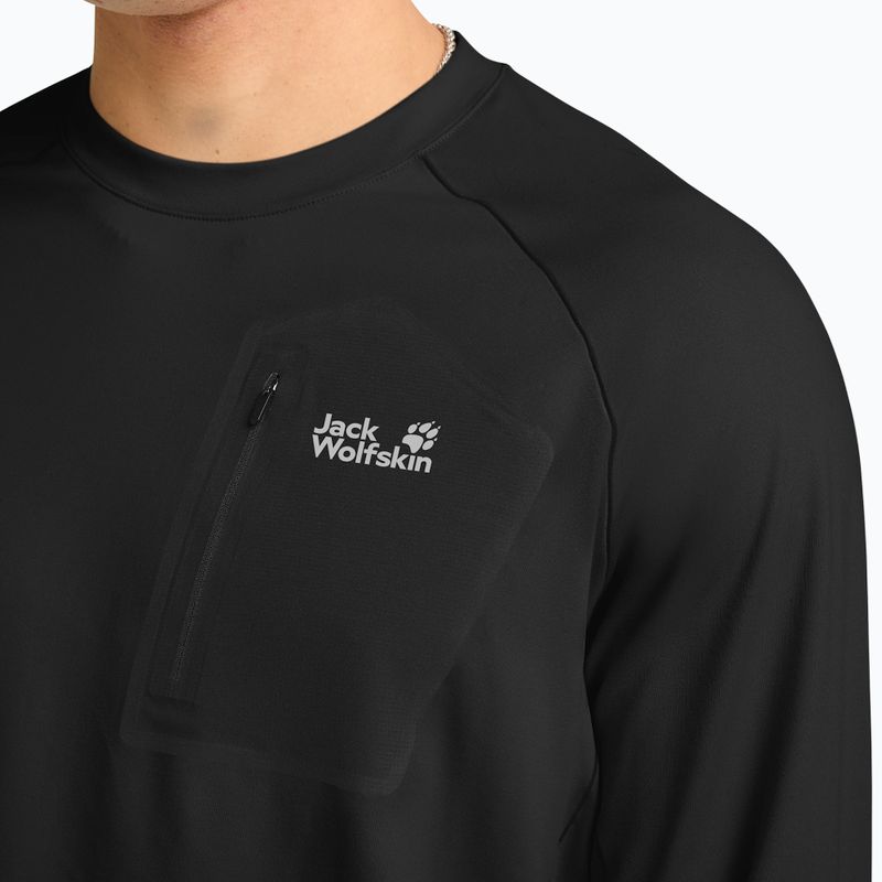 Pánské tričko Longsleeve Jack Wolfskin Prelight Trail Crew black 4