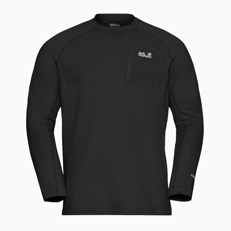 Pánské tričko Longsleeve Jack Wolfskin Prelight Trail Crew black 5