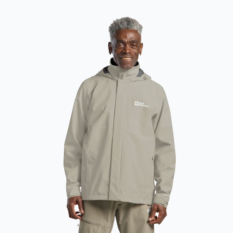 Pánská nepromokavá bunda Jack Wolfskin Trailtime 2L linen