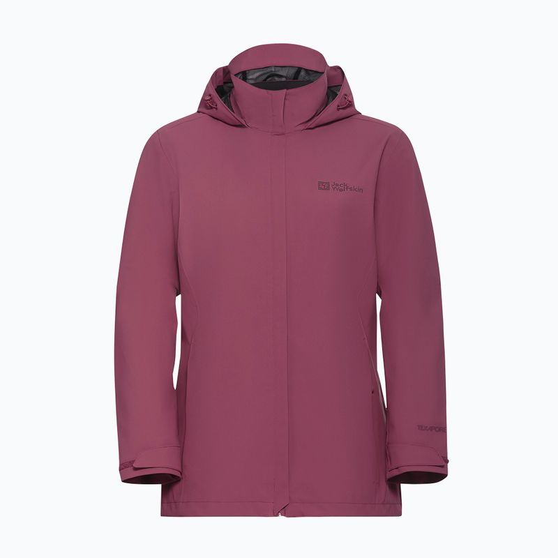 Dámská nepromokavá bunda Jack Wolfskin Trailtime 2L raisin 8