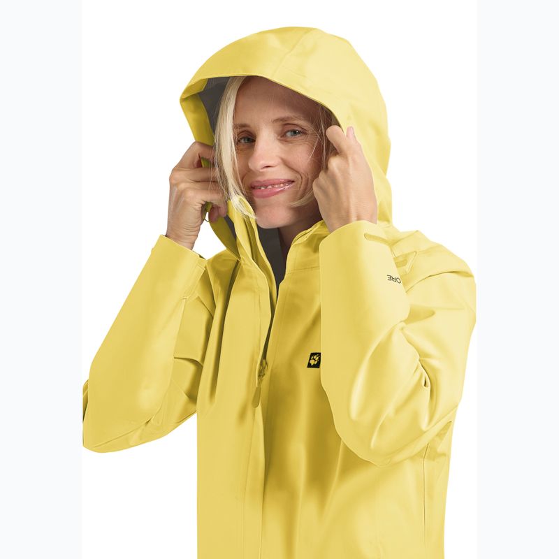 Dámská nepromokavá bunda Jack Wolfskin Trailtime 2L lemon ice 5