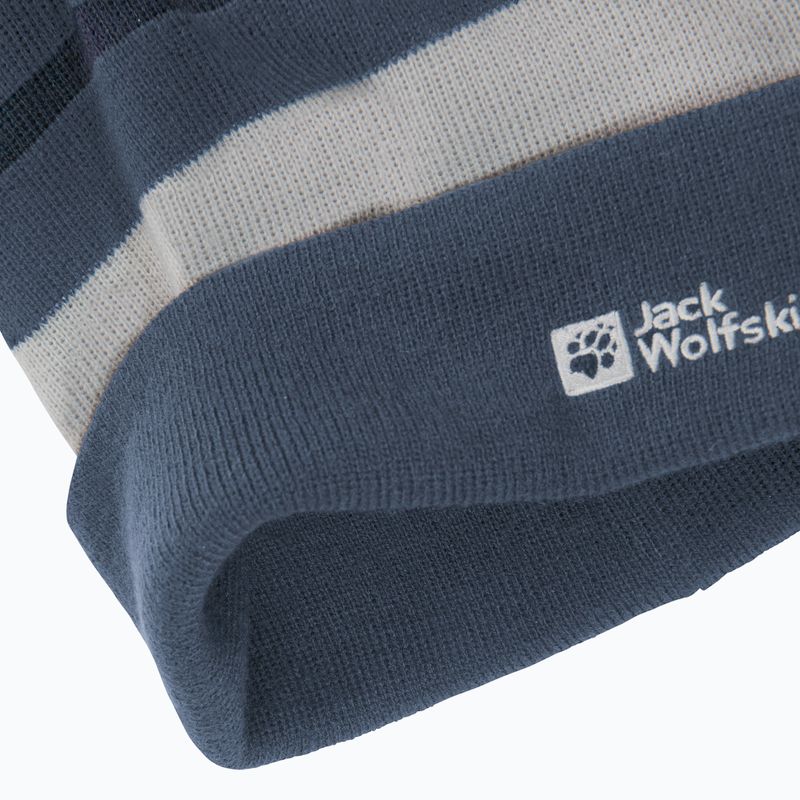 Dětská zimní čepice Jack Wolfskin Stripy Knit midnight sky 6