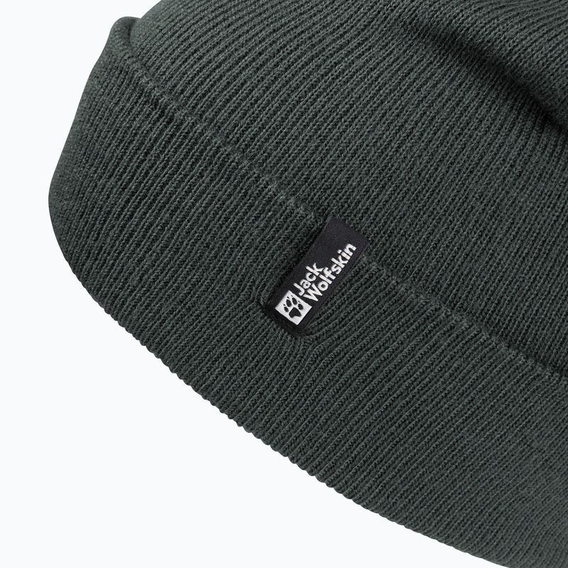 Zimní čepice Jack Wolfskin Rib slate green 3