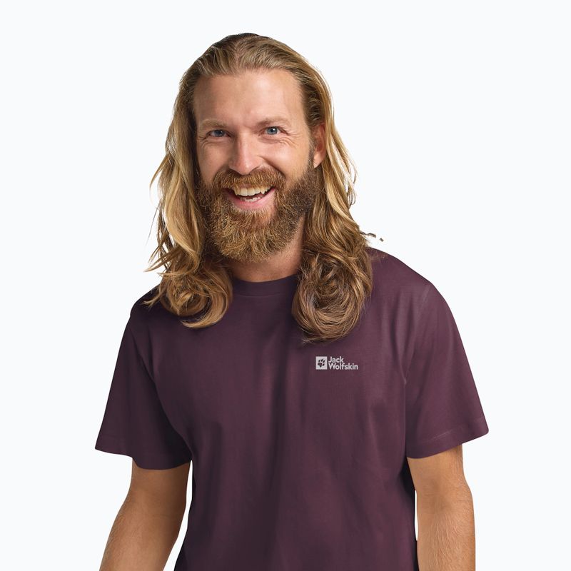 Pánské tričko Jack Wolfskin Essential amaranth 4