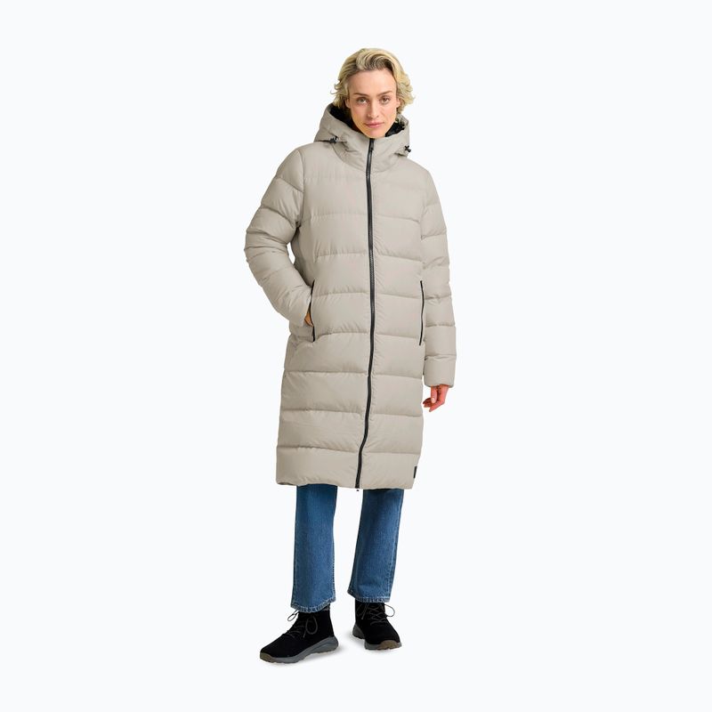 Dámský péřový kabát Jack Wolfskin Frozen Palace pale sand