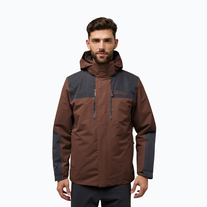 Pánská bunda 3v1 Jack Wolfskin Jasper 3In1 hot choc