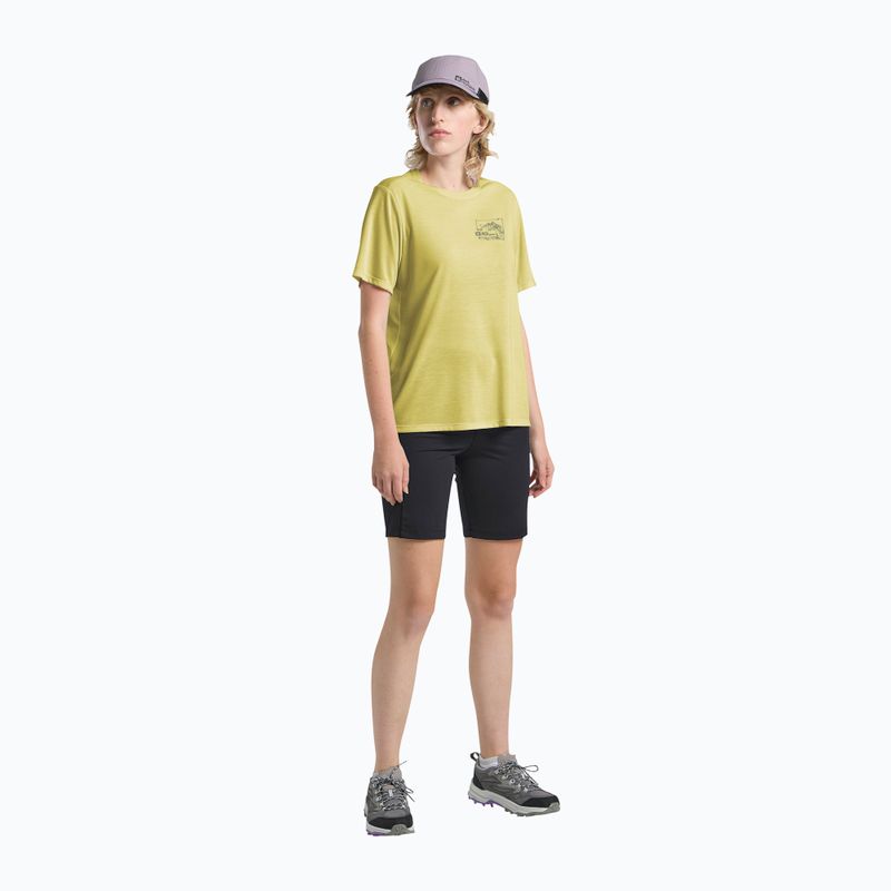 Dámské tričko Jack Wolfskin Vonnan Graphic ridge leaf lemon ice 2