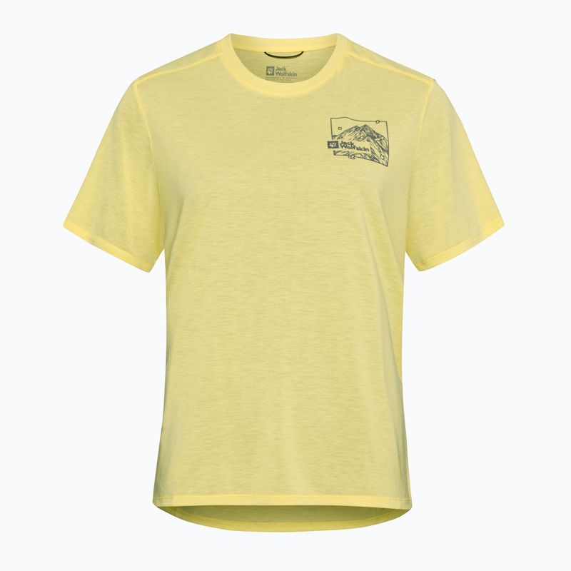 Dámské tričko Jack Wolfskin Vonnan Graphic ridge leaf lemon ice 5