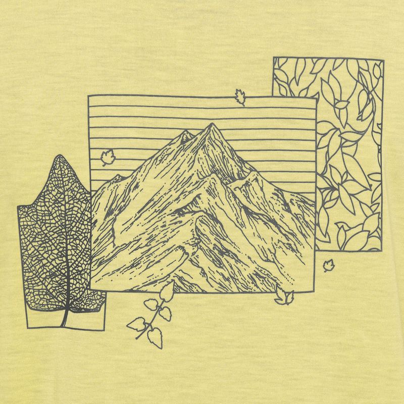 Dámské tričko Jack Wolfskin Vonnan Graphic ridge leaf lemon ice 7