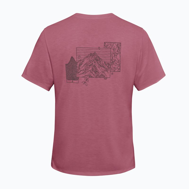 Dámské tričko Jack Wolfskin Vonnan Graphic ridge leaf raisin 6