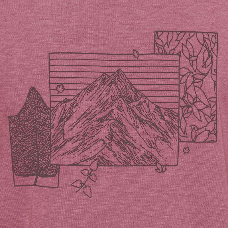 Dámské tričko Jack Wolfskin Vonnan Graphic ridge leaf raisin 7