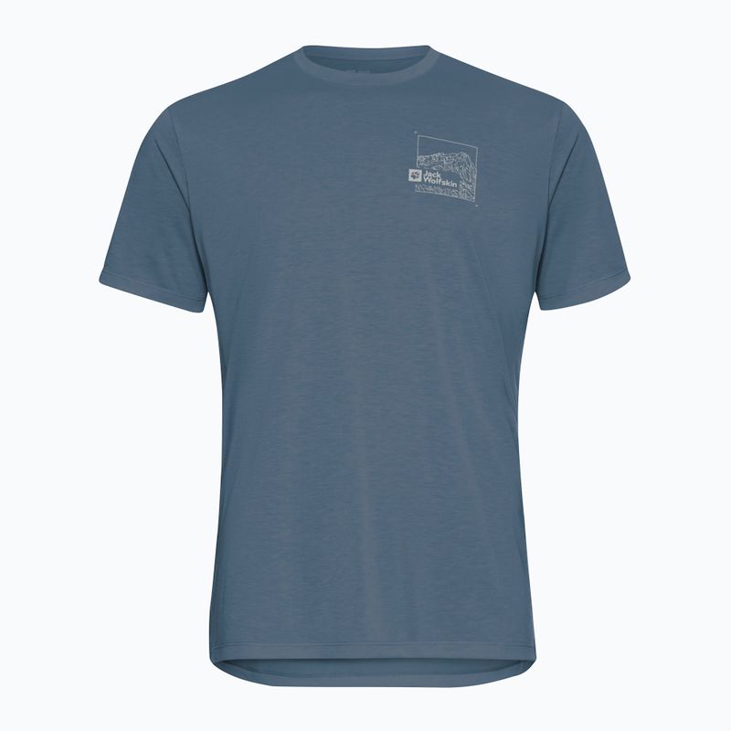 Pánské tričko Jack Wolfskin Vonnan Graphic peak trail midnight sky 6
