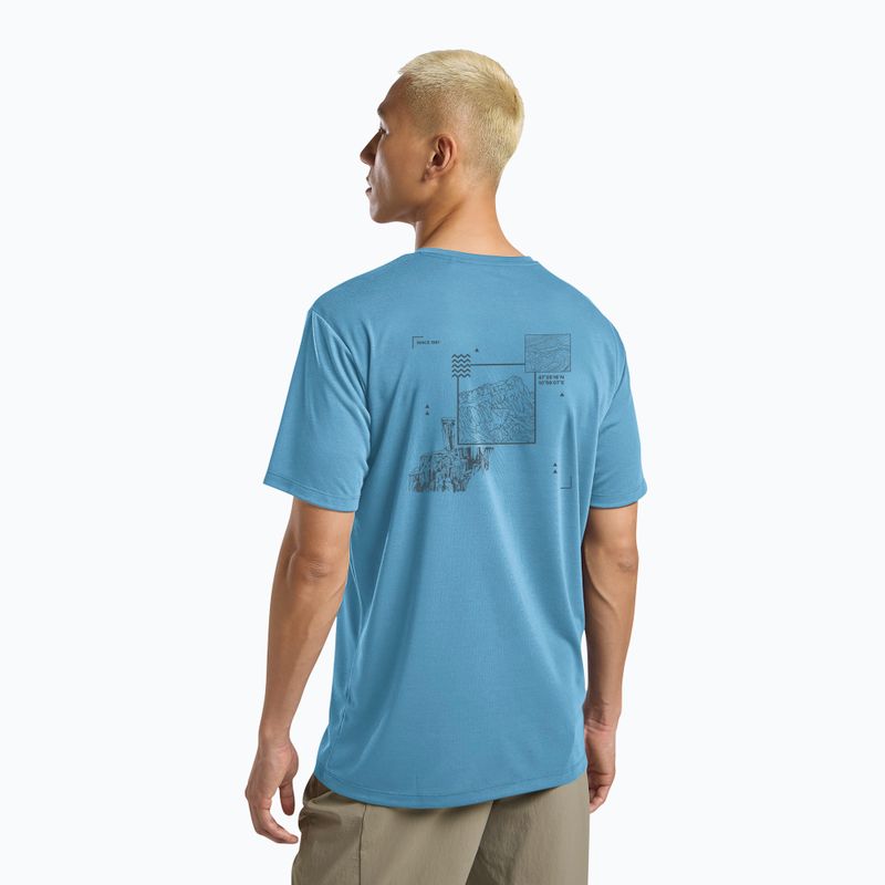 Pánské tričko Jack Wolfskin Vonnan Graphic peak trail sky blue 3