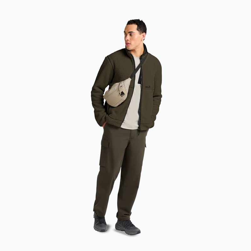 Pánská fleecová mikina Jack Wolfskin Stone Lite obsidian moss 2