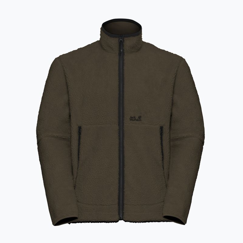 Pánská fleecová mikina Jack Wolfskin Stone Lite obsidian moss 7