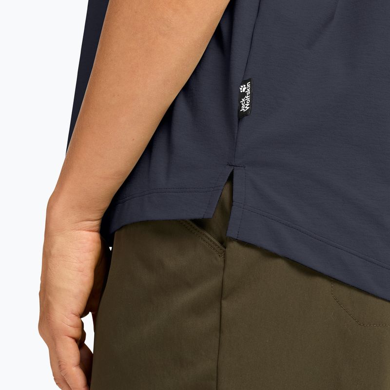 Dámské trekové tričko Jack Wolfskin Travel T dark navy 4