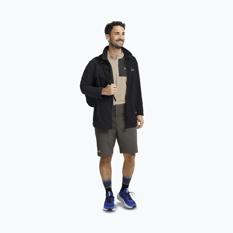 Pánská fleecová mikina Jack Wolfskin Taunus 100 Full Zip black 2