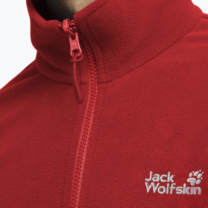 Pánská fleecová mikina Jack Wolfskin Taunus 100 Full Zip siren red 4
